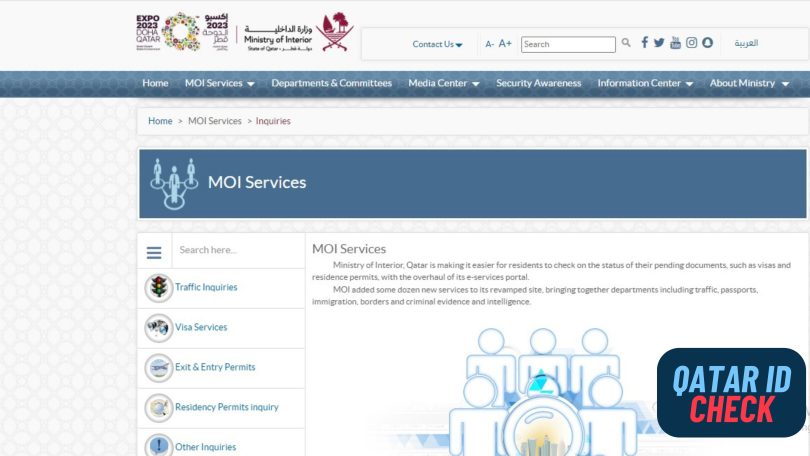 Qatar id,Screenshot From moi.gov.qa